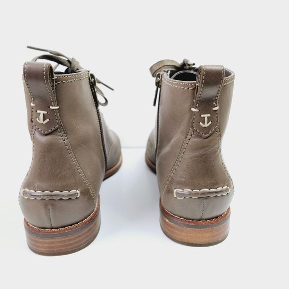 Sperry Topsider, Women's Green Ankle Bootie Lace-up, Leather, Dress Boot, 9M - Picture 6 of 10